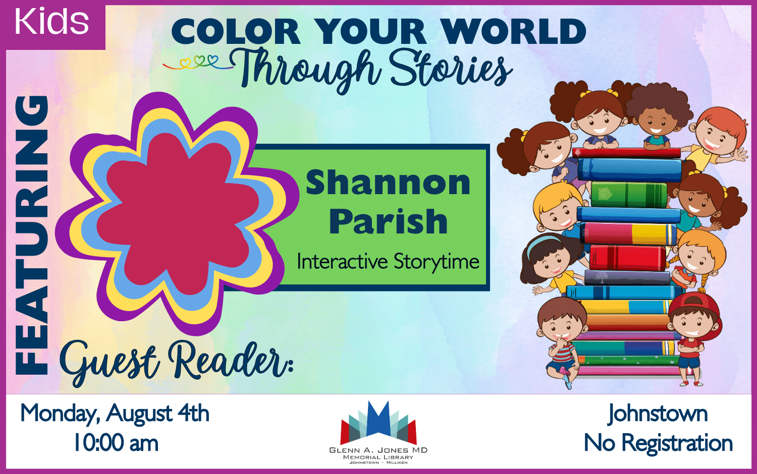 Guest Reader Storytime in Johnstown @ 10am featuring Shannon Parish.