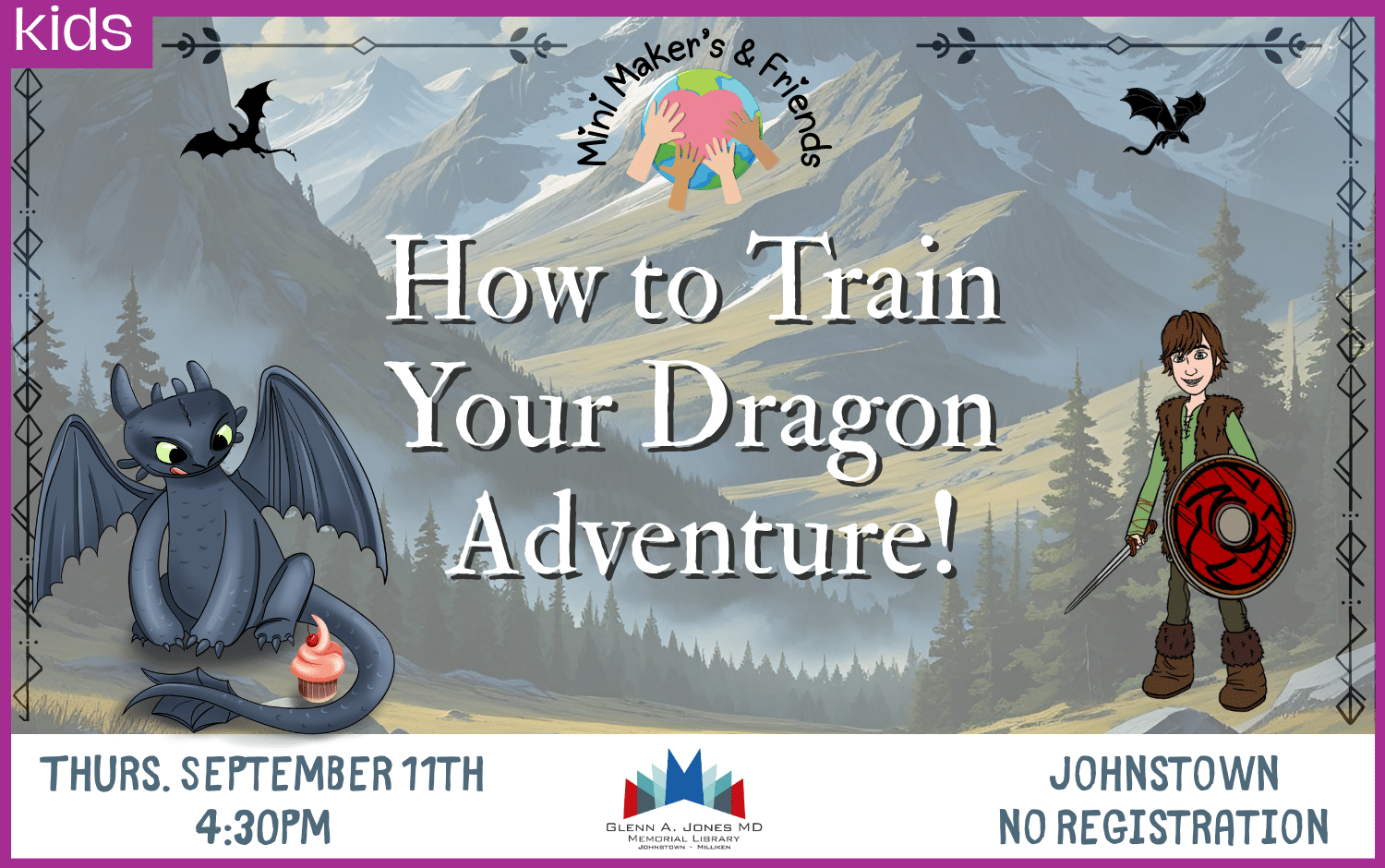 How to Train Your Dragon Adventure. September 11th @ 4:30pm