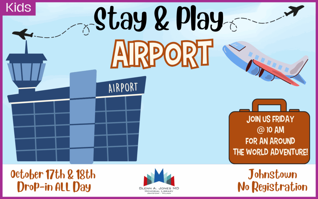 Airport Stay & Play. October 17th & 18th. Drop in any time.