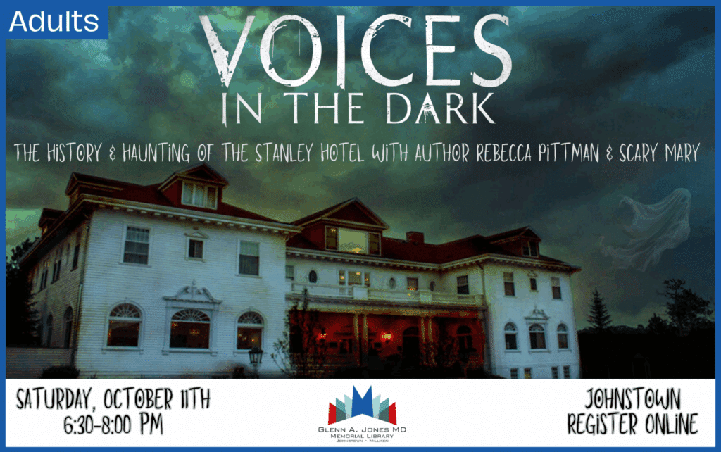 Voices in the Dark: An evening with Author, Rebecca Pittman. Sat. October 11th @ 6:30pm
