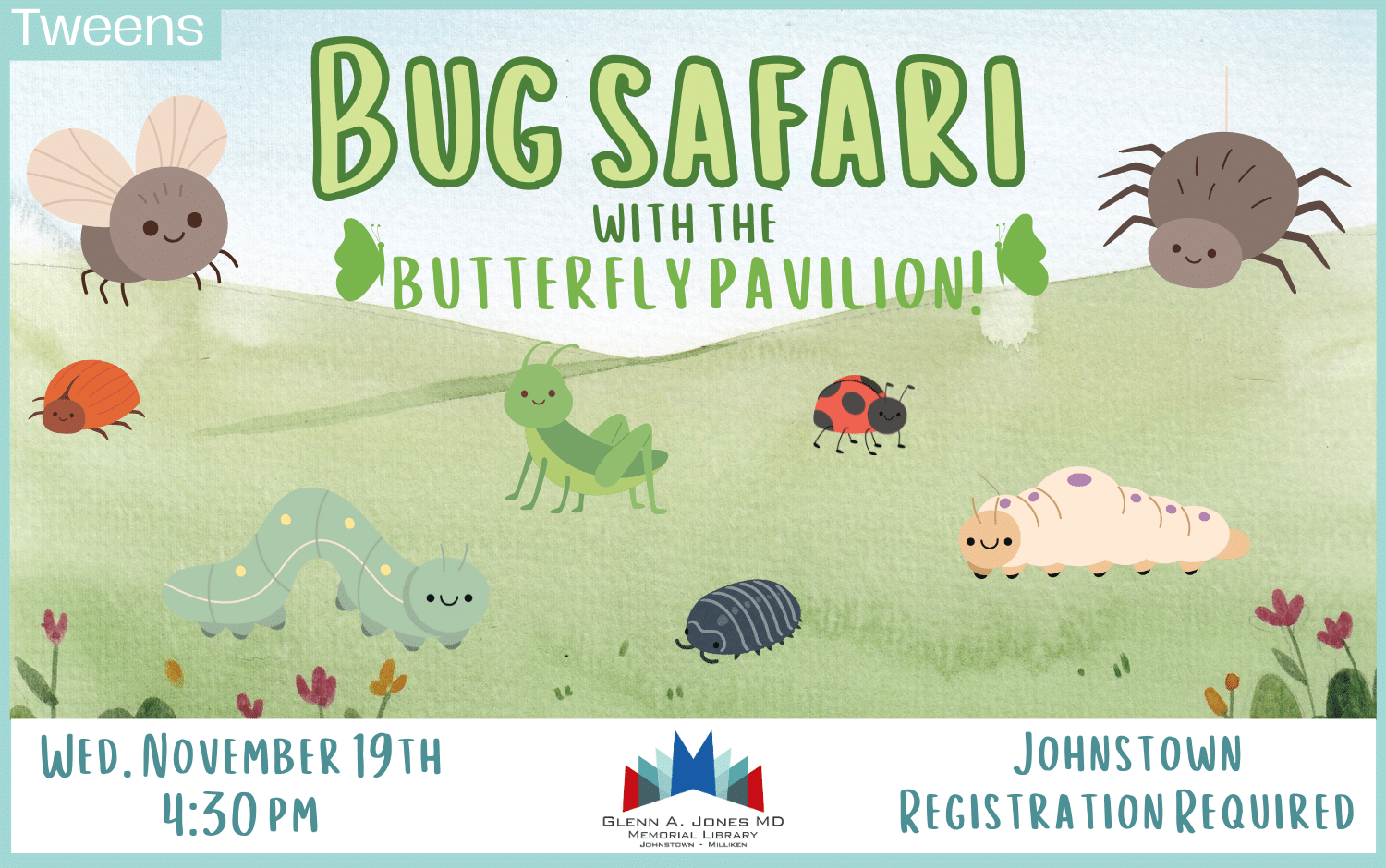 Bug Safari with the Butterfly Pavilion. November 19th @4:30pm. Registration Required.