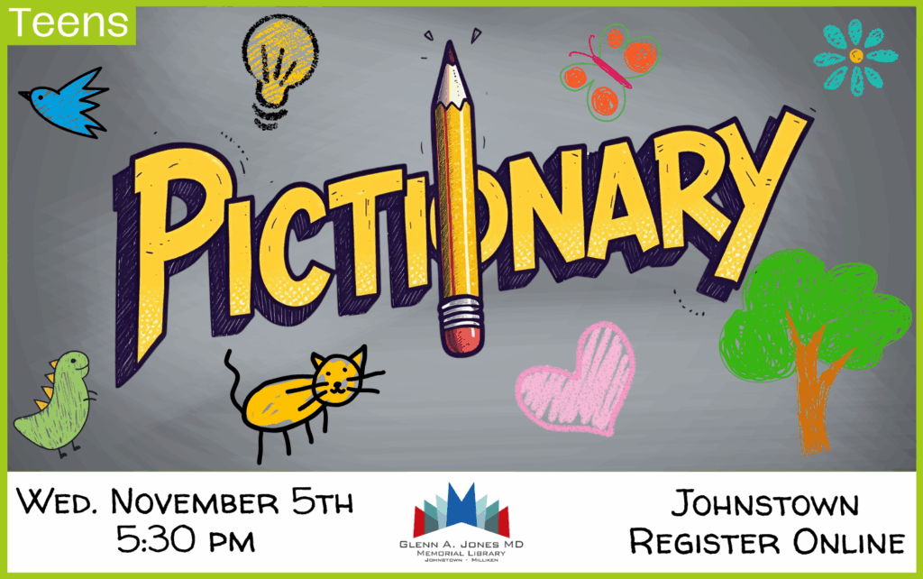 Teen Pictionary November 5th @ 5:30pm. Register Online