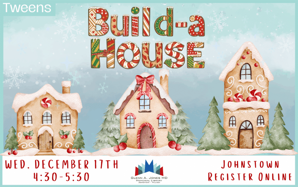 Tween build a wooden Christmas House. December 17th @ 4:30pm. Register Online.