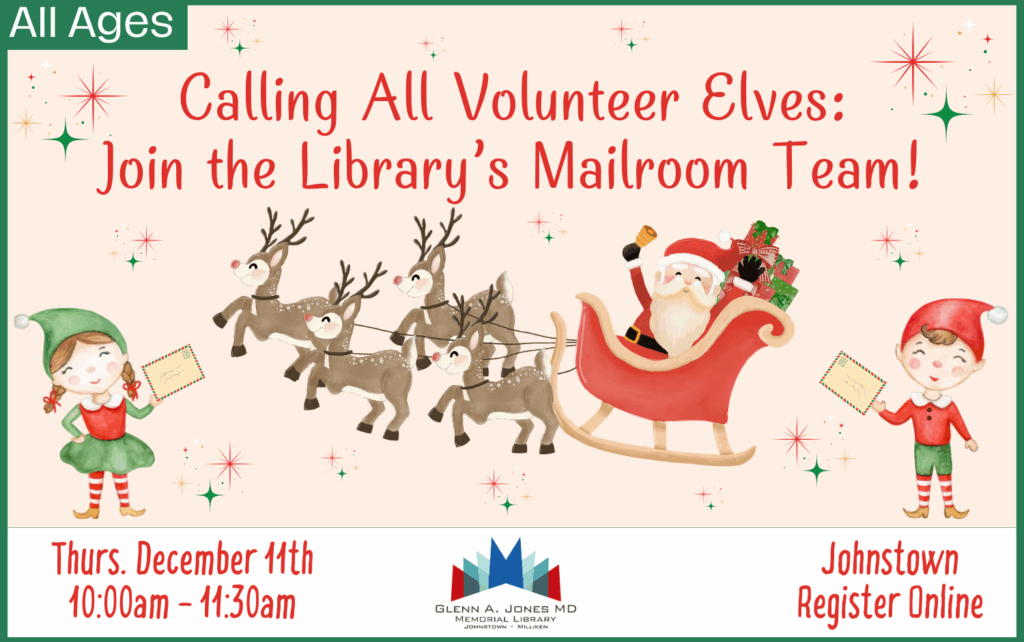 Volunteer to be Santa's helper. December 11th @ 10am. Register Online