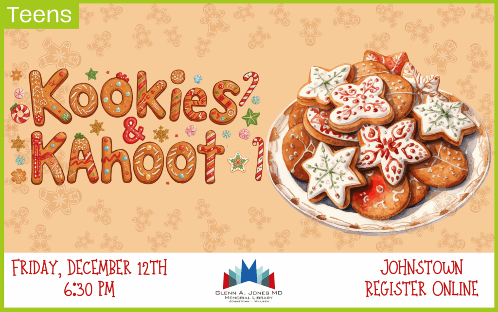 Teens: Kookies and Kahoot. December 12th @ 6:30pm.
