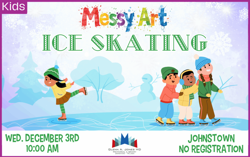Ice Skating Messy Art Wednesday, December 3rd @ 10am