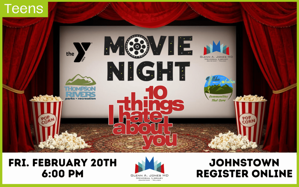 Communities That Care Teen Movie Night. February 20th @ 6pm. Register Online