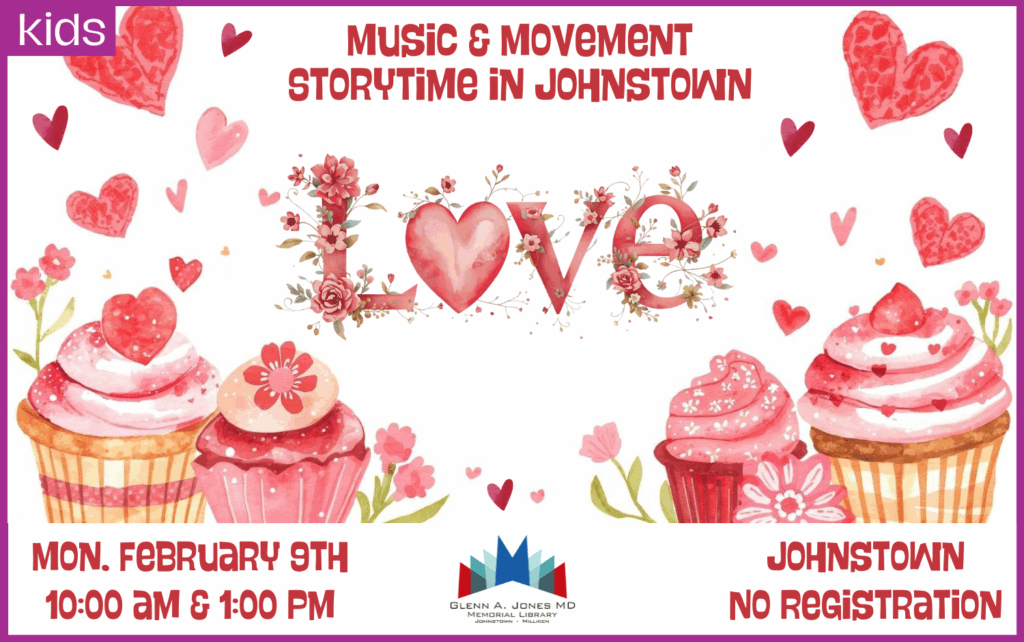 Music & Movement Storytime. February 9th @ 10am and 1 pm.