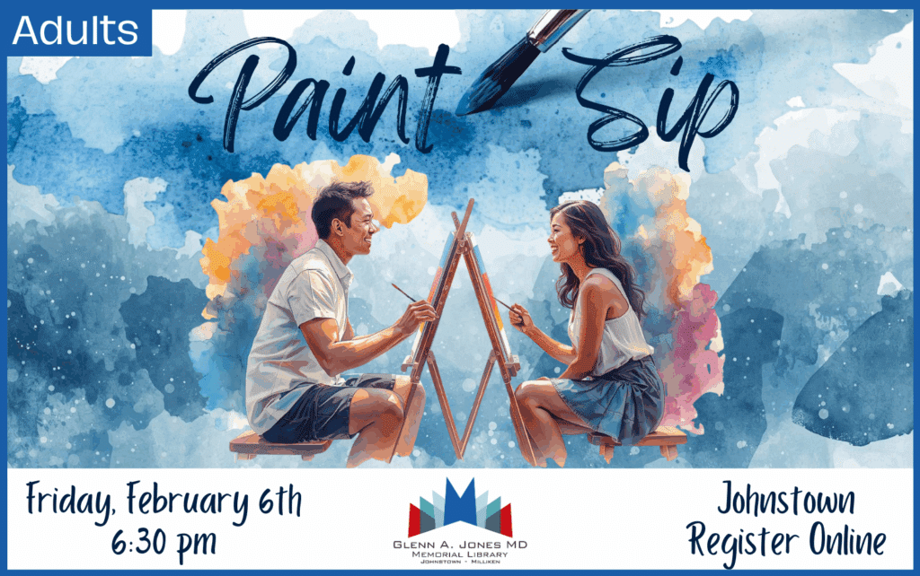 Paint 'n Sip. February 6th @ 6:30 pm. Register Online