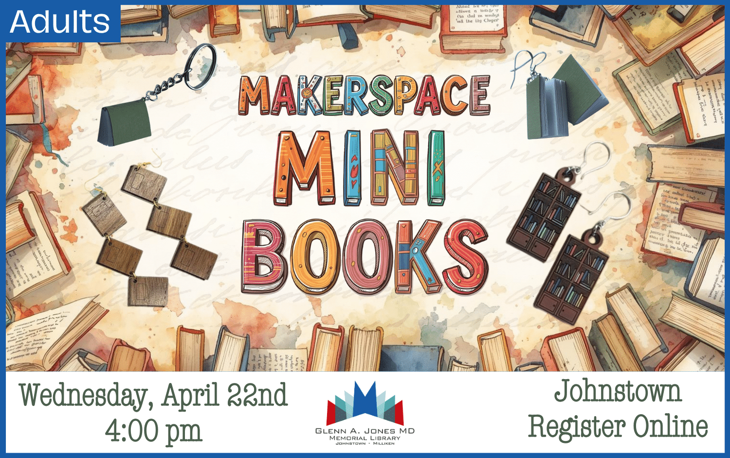 Makerspace Mini Books. April 22nd @ 4pm